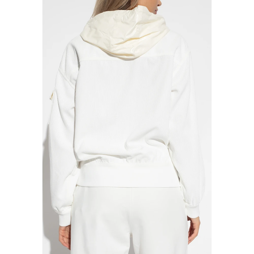Moncler Geribbelde hoodie White Dames