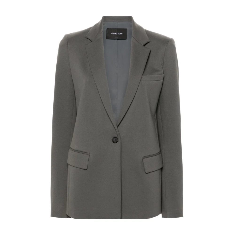 Fabiana Filippi Stijlvolle Jas voor Vrouwen Gray Dames