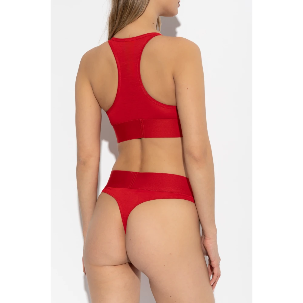 Diesel Bra Ufsb-Cotton-Race-Bralette Red Dames