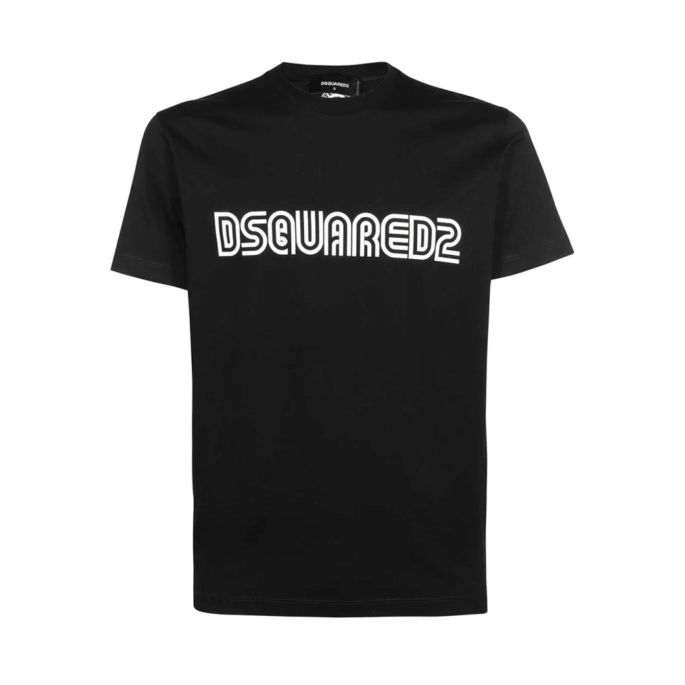 Dsquared2 Bedrukt Crew-neck T-shirt Black Heren