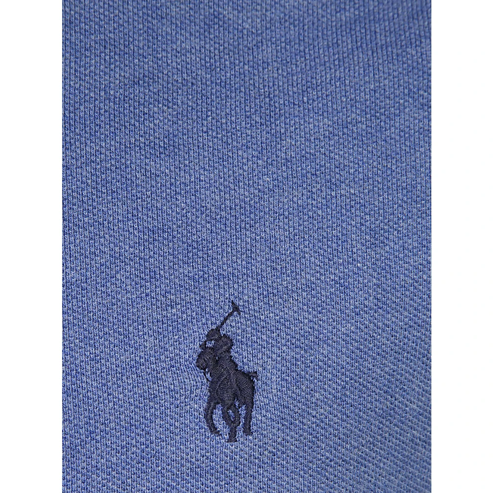 Polo Ralph Lauren Blauwe Polo T-shirt Custom Slim-Fit Blue Heren