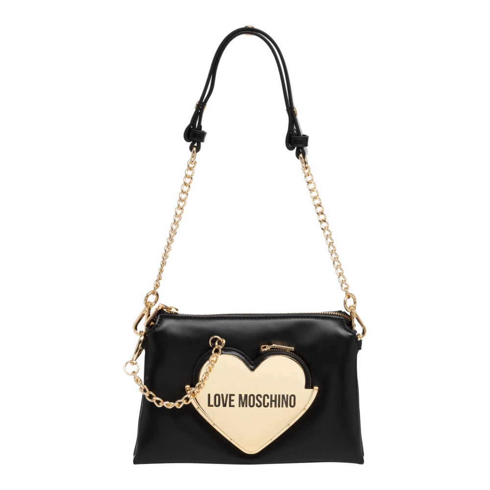 Love Moschino Baby Heart Shoulder bag Black, Dam