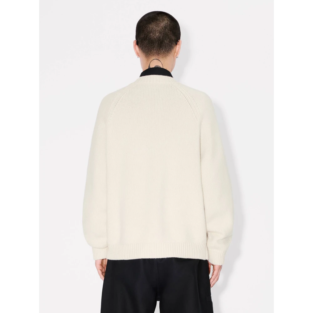 Kenzo Witte wollen sweatshirt met inleggrafiek White Heren