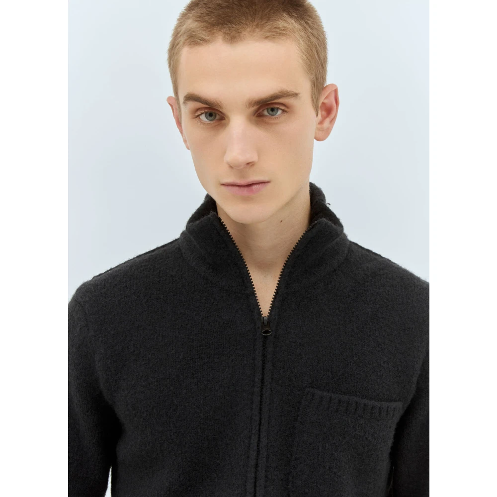 C.P. Company Gebreide Vest met Borstzak Black Heren