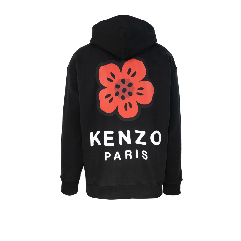 Kenzo Zwarte Bloem Hoodie Sweater Black Heren