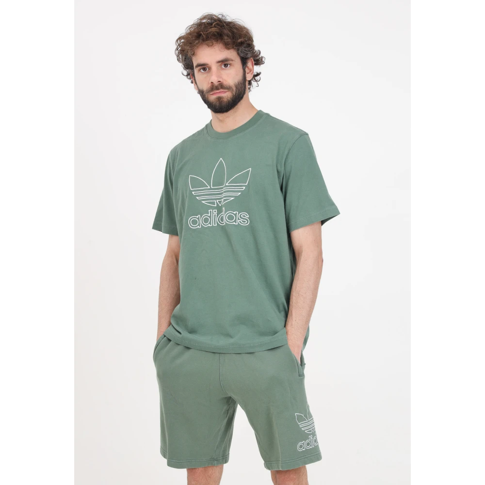 adidas Originals Groene Adicolor Outline Trefoil Shorts Green Heren