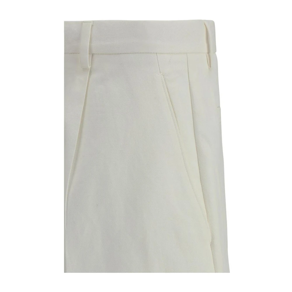 Ermenegildo Zegna Chino Broek met Rits en Riemlussen White Heren
