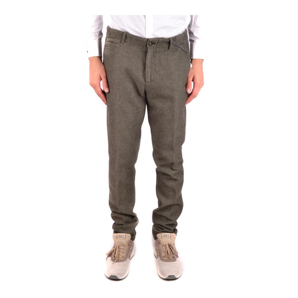 Daniele Alessandrini Green Slim-Fit Trousers, Male, S, Slim-Fit Stylish Trousers Upgrade