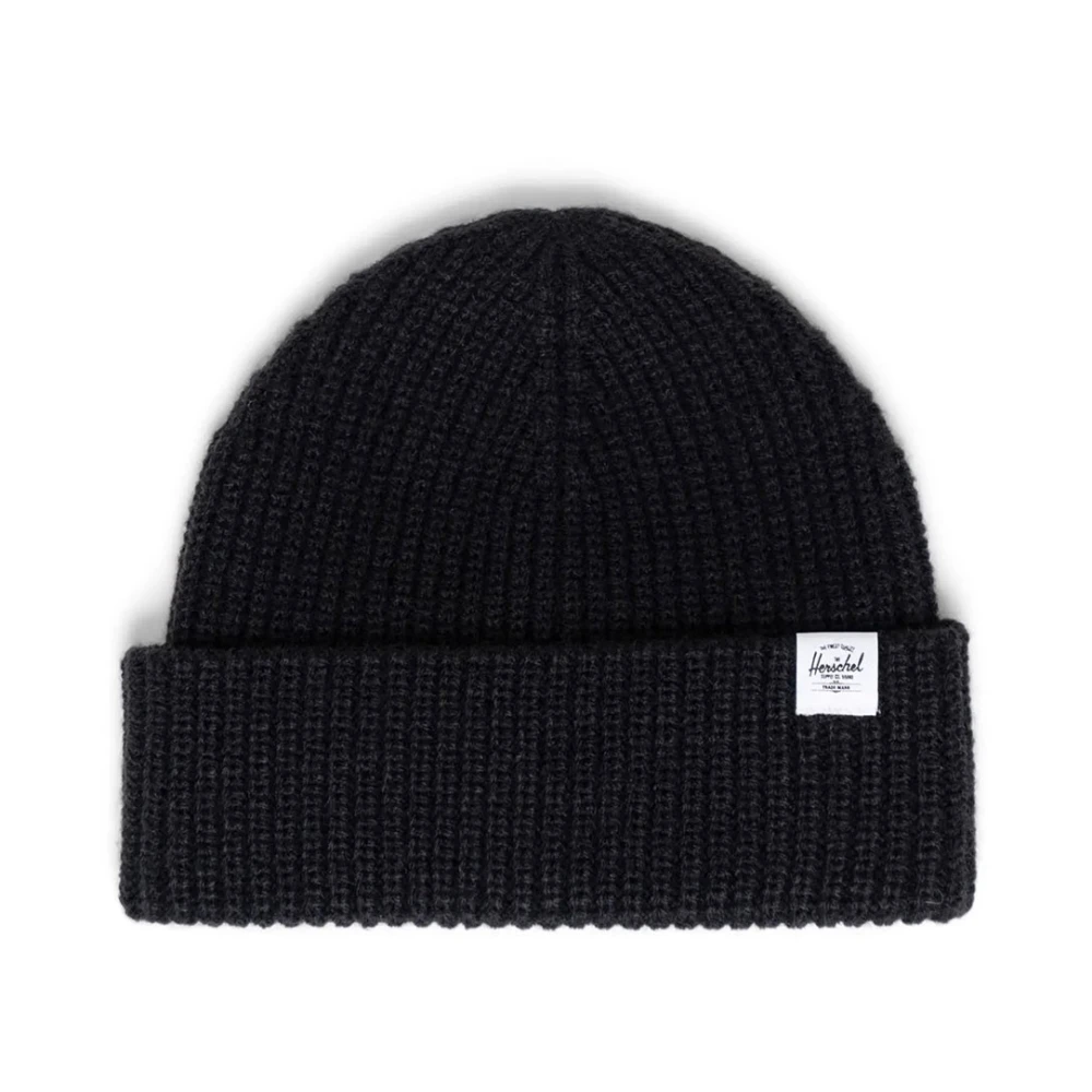 Herschel Zwarte Katoenen Watch Cap Beanie Black Heren