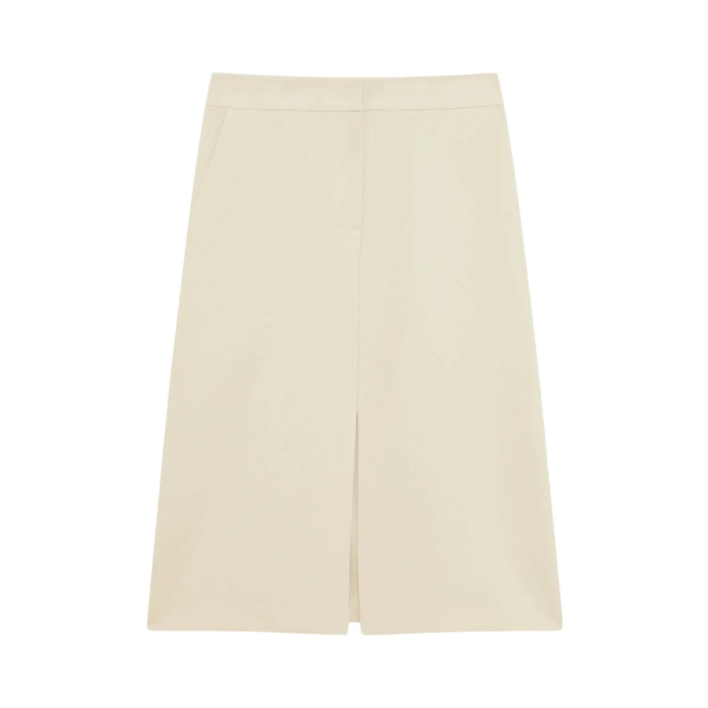 PATRIZIA PEPE Midi Rok Onder de Knie Beige Dames