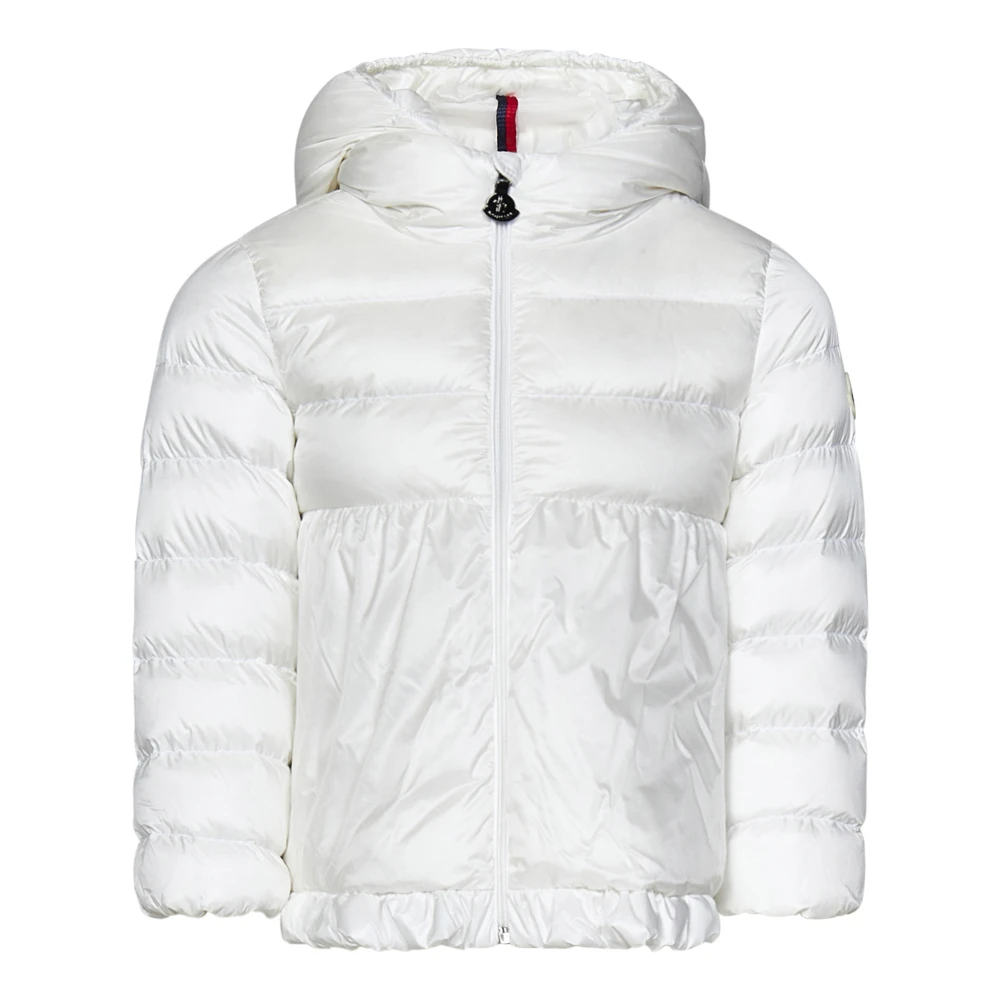 Moncler Vit Huva Dunjacka för Barn White, Unisex