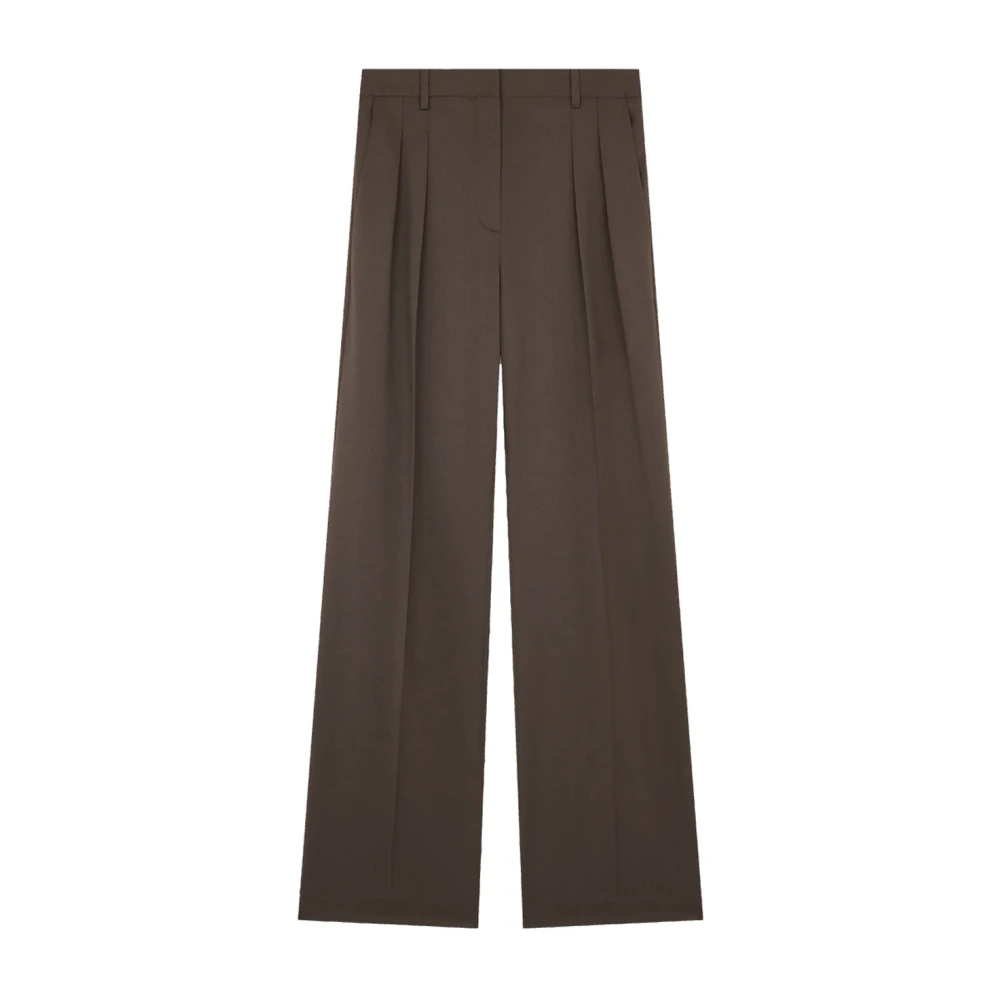 Loulou Studio Bruine wollen Sbiru broek Brown Dames