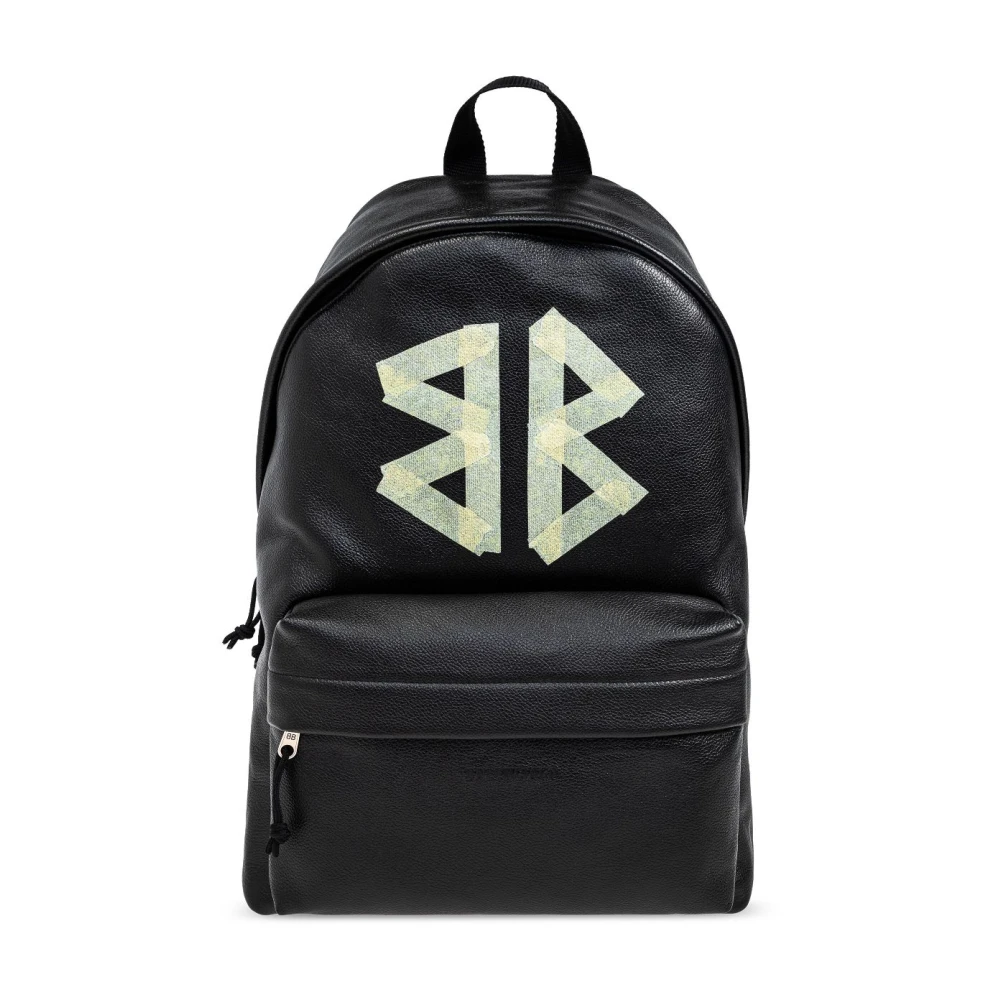 Balenciaga Zwarte Rugzak met Voorritsvak Black Heren
