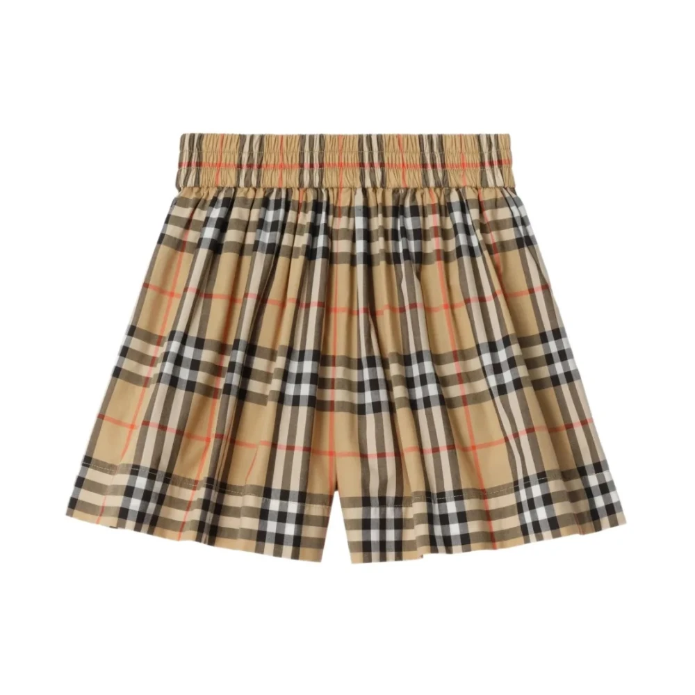Burberry Unisex Kids Beige Shorts, 6 Y, Marcy Check Shorts