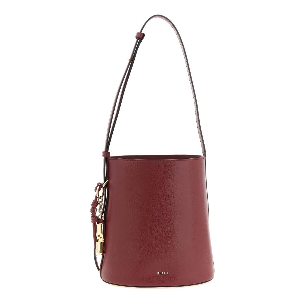 Furla Vrouw Rood Tassen Dames, One Size, Leer, Small Roxie Bucket Bag
