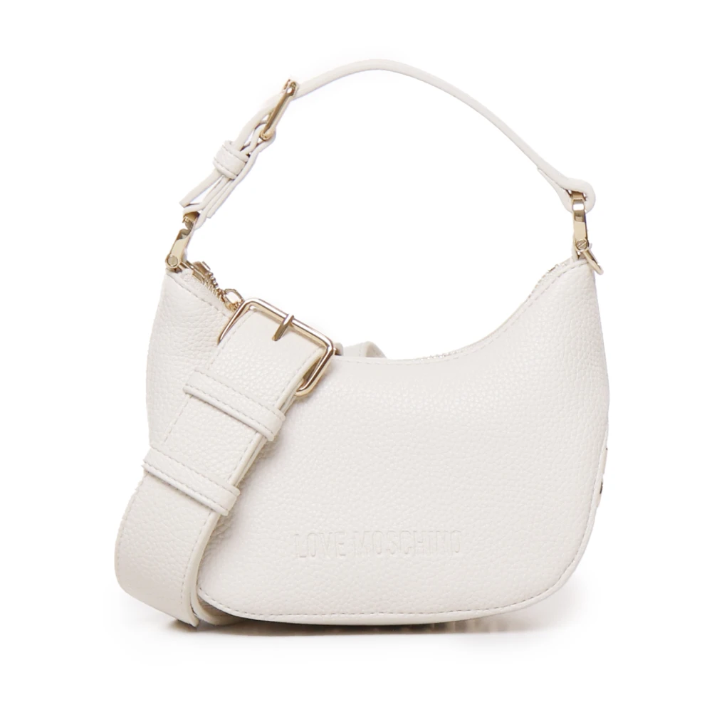 Love Moschino Ivoor Handtas met Logo Beige Dames