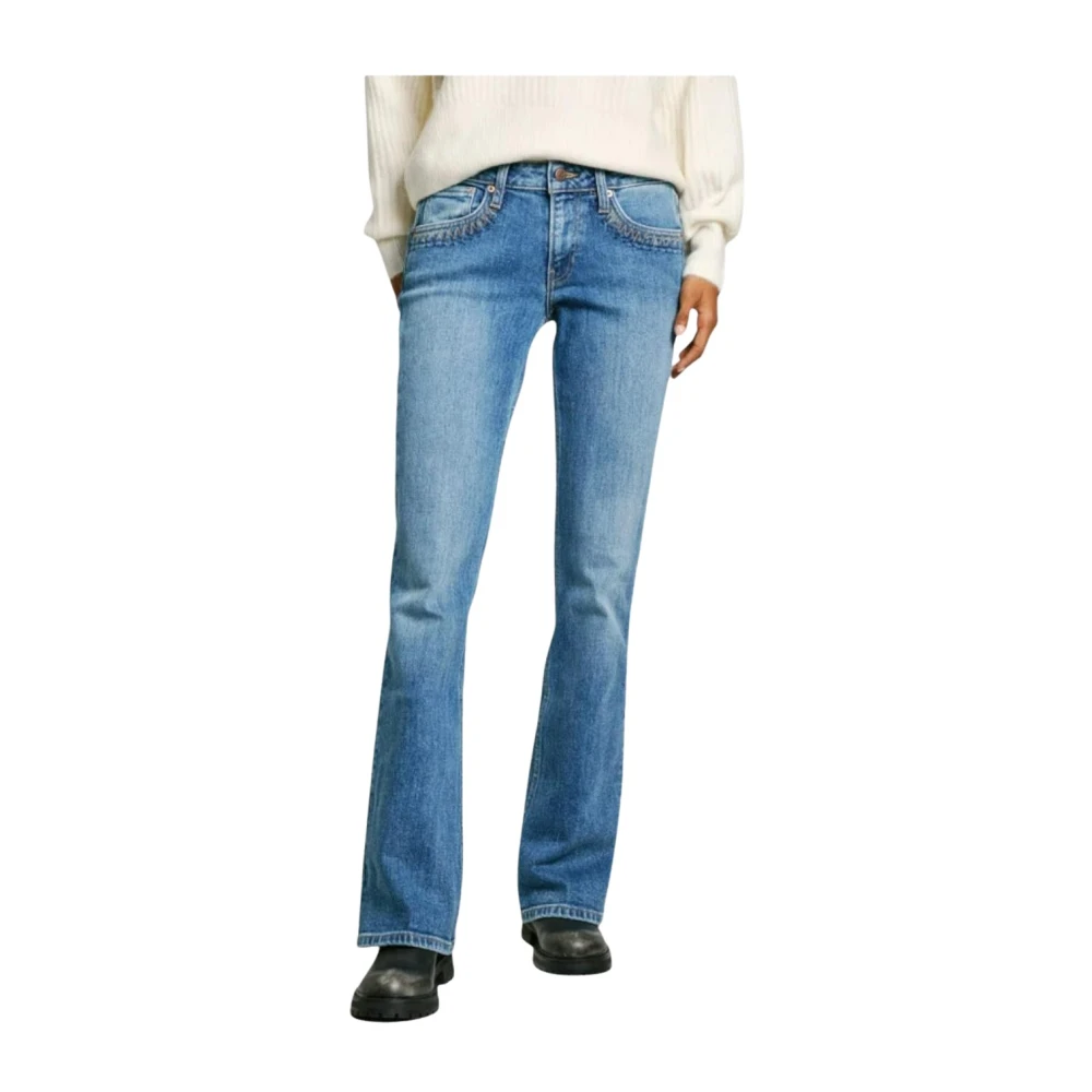 Pepe Jeans Women's Blue Bootcut Jeans, W27, Boot-Cut Jeans
