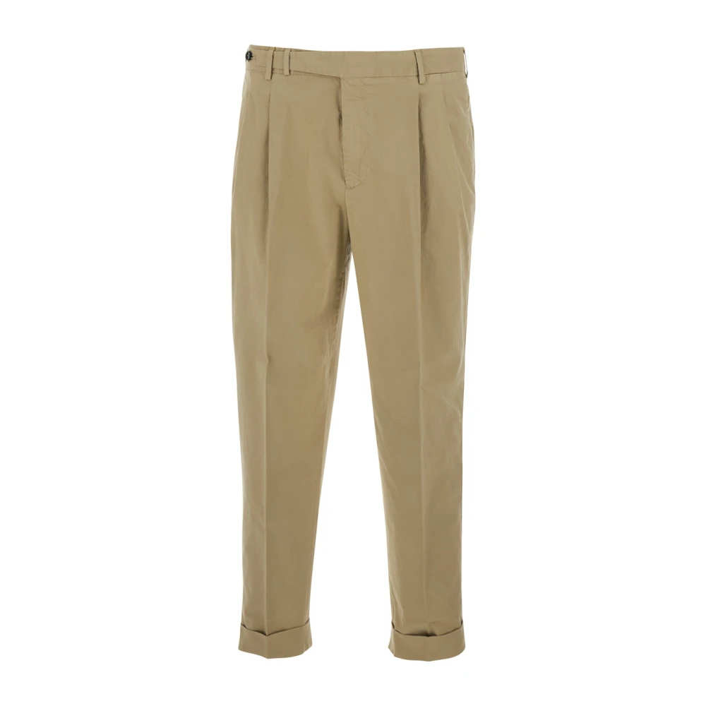 Pt Torino Hombre Beige Pantalones De Traje Con Pliegues