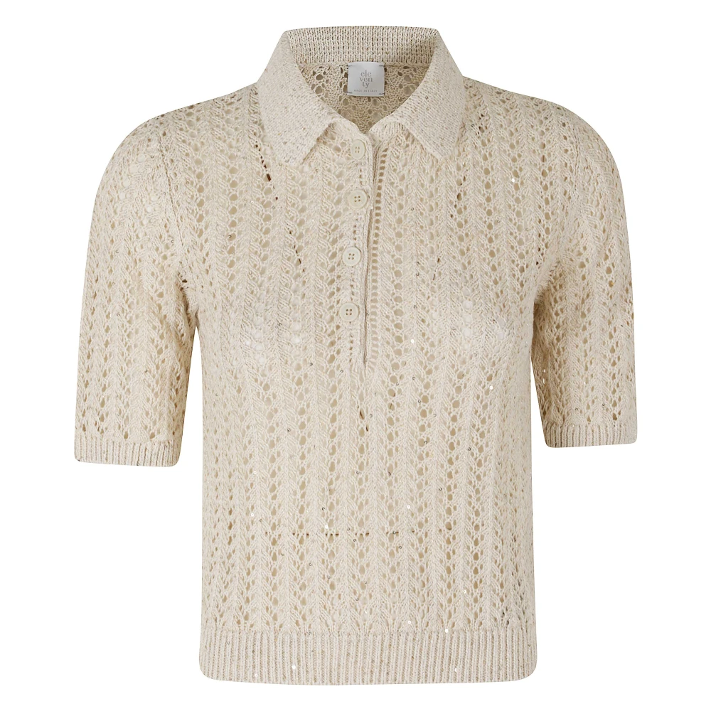 Eleventy Donna Beige Top, L, New,