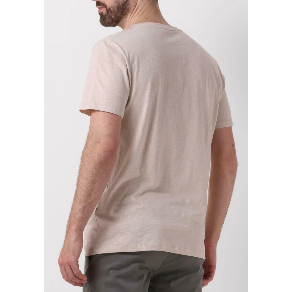 Selected Homme Heren Polo & T-shirt Slhaspen Slub Beige Heren