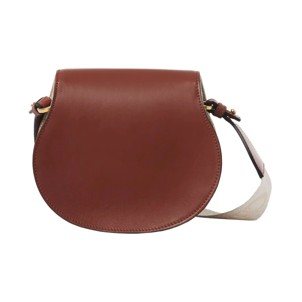 Chloé Bruine Marcie Saddle Tas Brown Dames