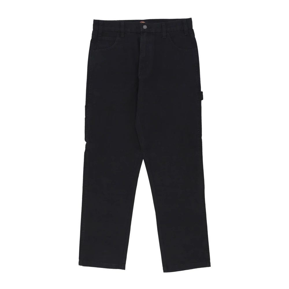 Dickies Men's Black Straight Trousers, W36, Carpenter Trousers With Brushed Cotton