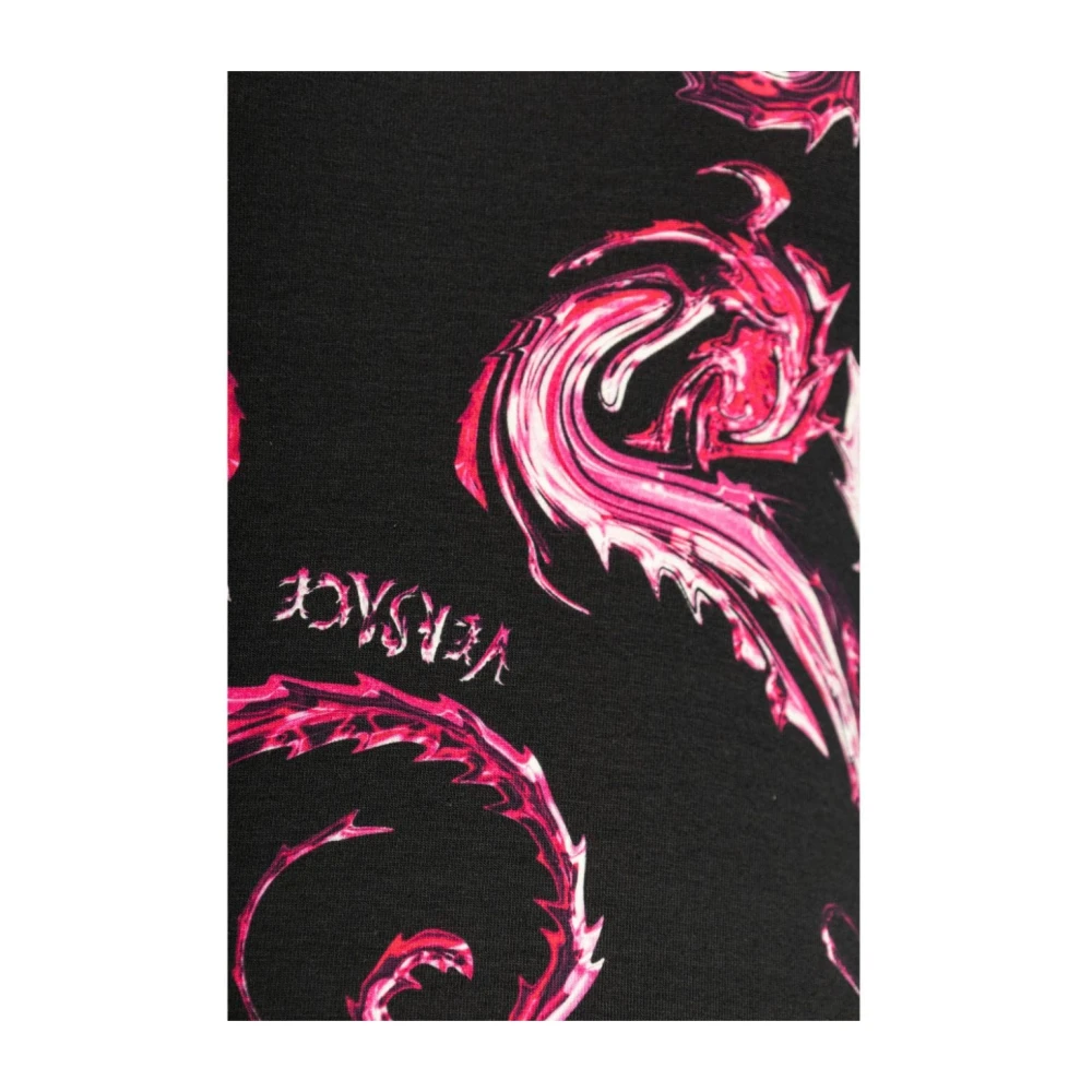 Versace Jeans Couture Zwarte Jurk Aw24 Damesmode Multicolor Dames