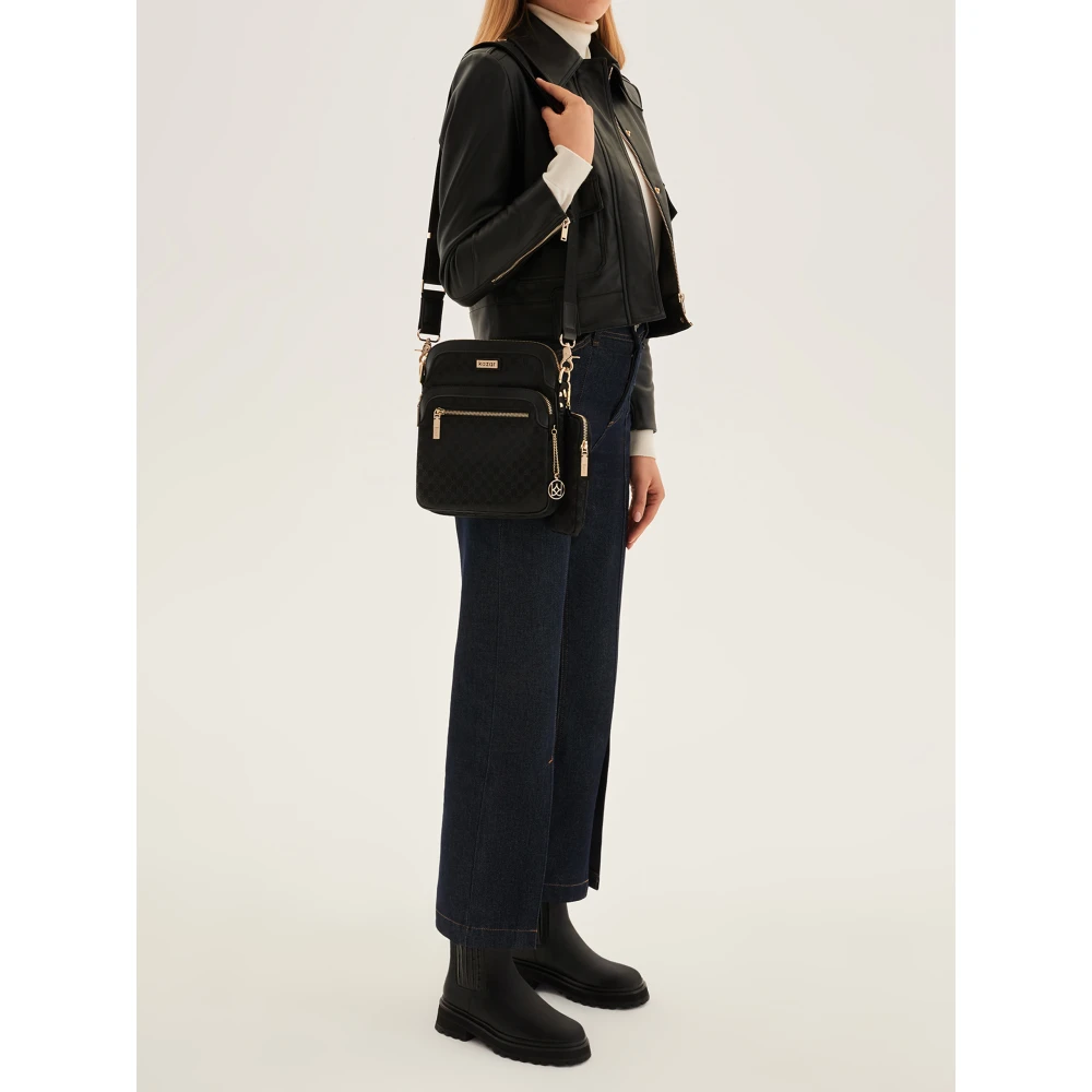 Kazar Dames zwarte messenger tas Black Dames