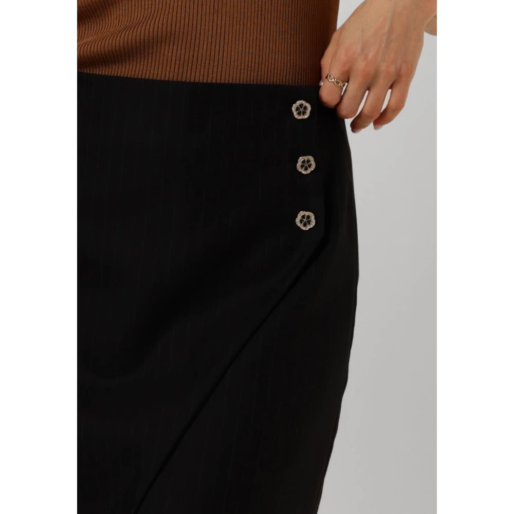 Bruuns Bazaar Zwarte wollen minirok Black Dames