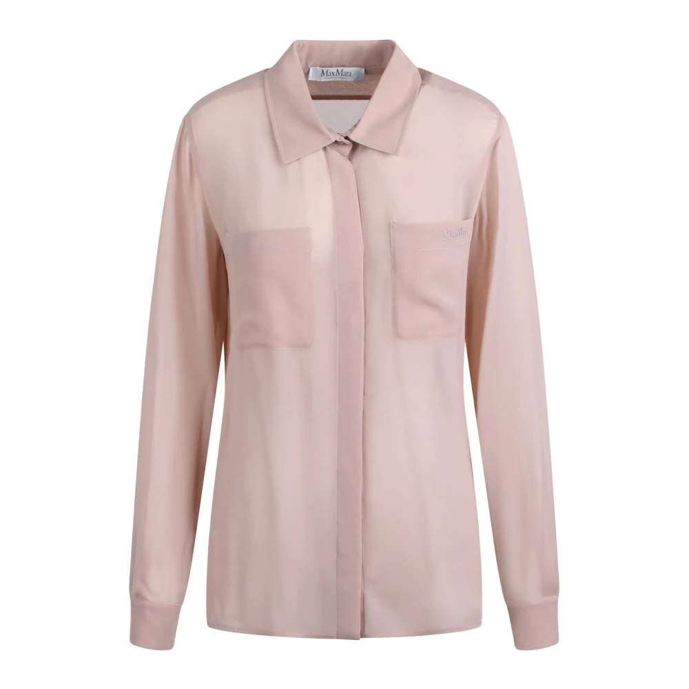 Max Mara Ercole Shirt met Franse Kraag Pink Dames
