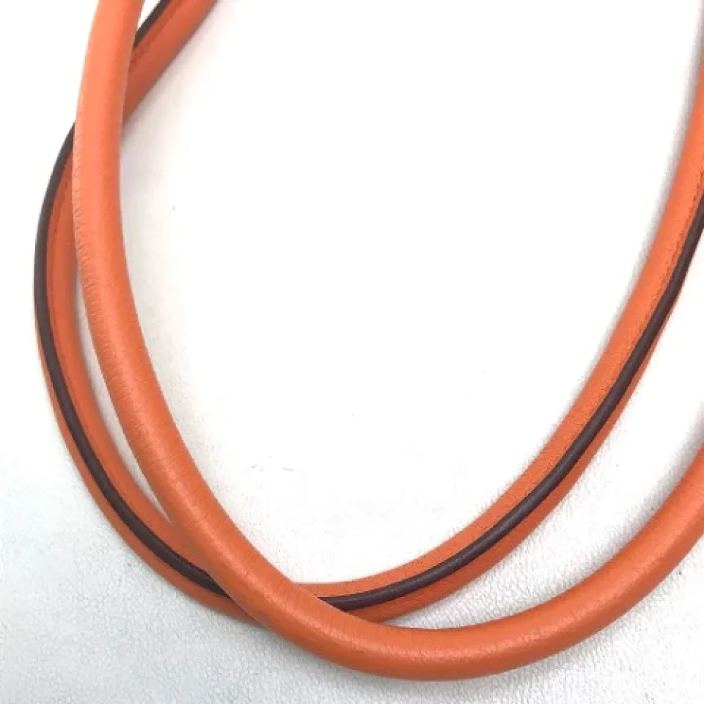 Hermès Vintage Pre-owned Leather shoulder-bags Orange Dames