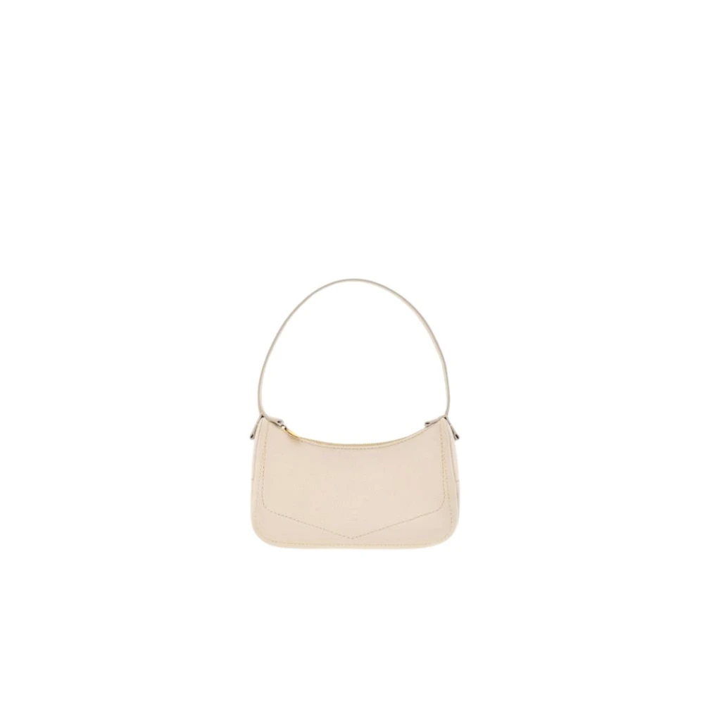 Carolina Herrera Mini Pochette Blasón Leren Tas Beige Dames