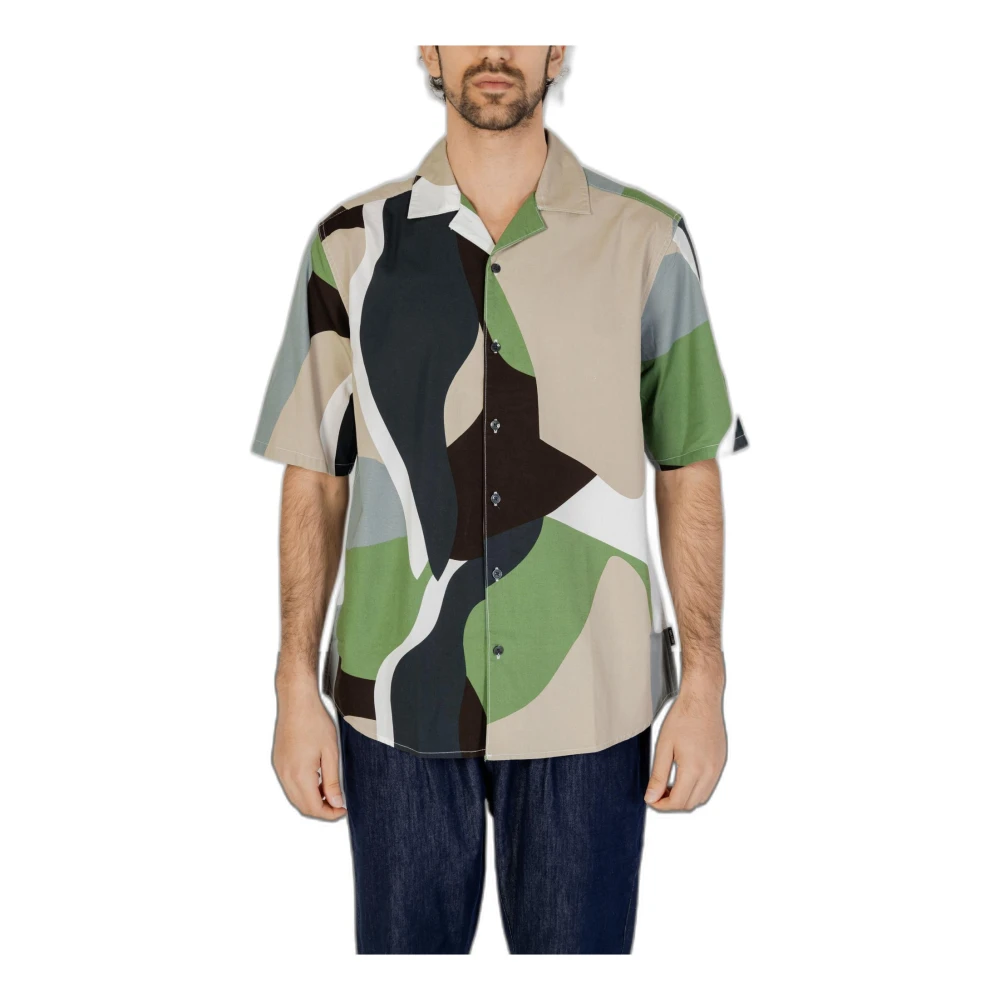 Only & Sons Men's Multicolor Short Sleeve Classic Shirt - Short Sleeve Shirts - L- Shirts