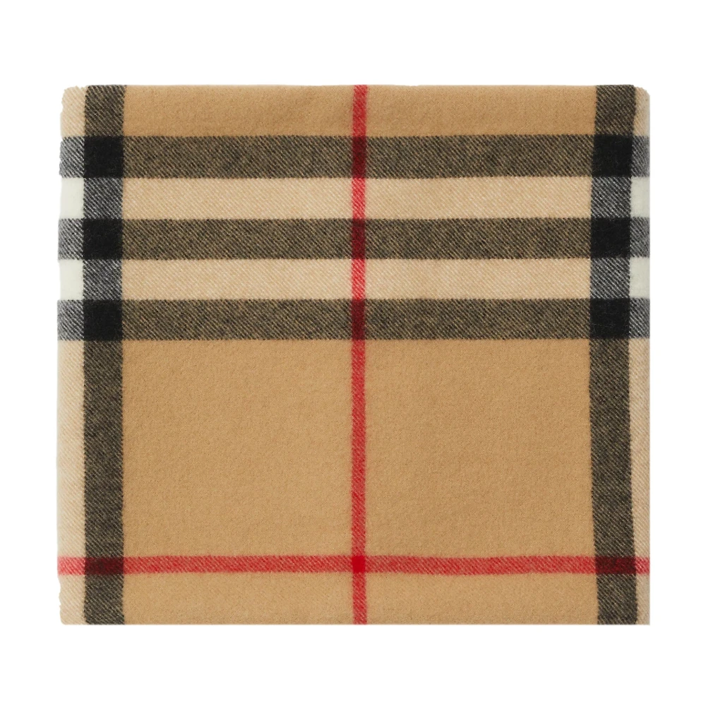 Burberry Kasjmier Nekwarmer met Snap Sluiting Beige Dames