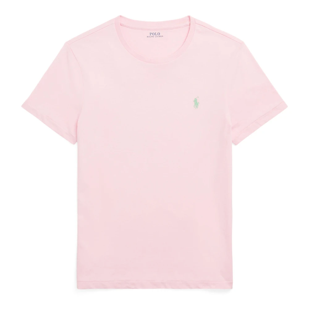 Ralph Lauren Geborduurd Katoenen T-shirt Pink Heren