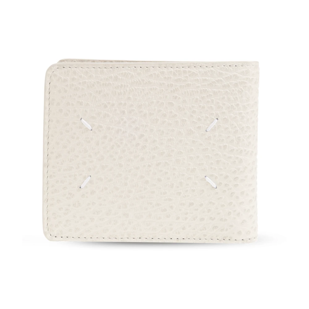 Maison Margiela Leren portemonnee Beige Unisex