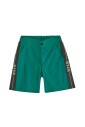 short-vert-en-coton-avec-bande-logo-elastiquee