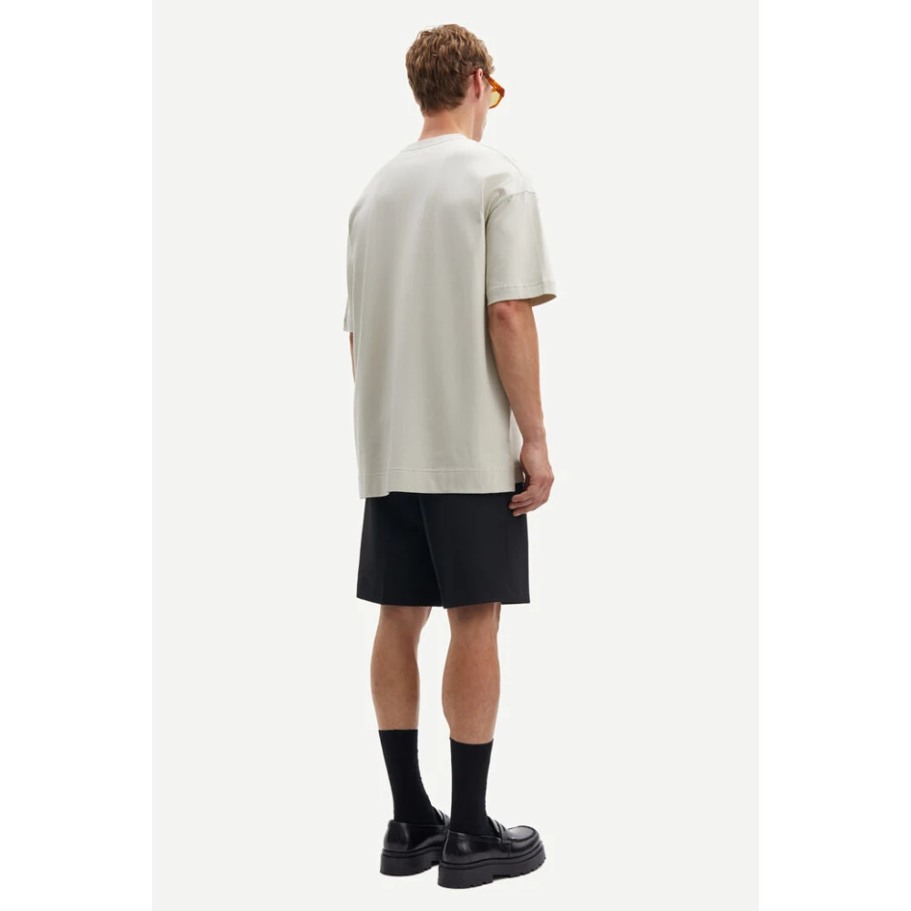 Samsøe Ruimvallend Bedrukt T-shirt Beige Heren