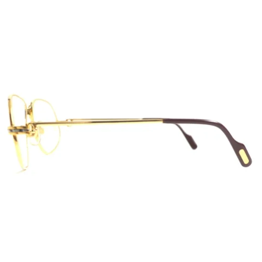 Cartier Vintage Pre-owned Metal sunglasses Yellow Dames