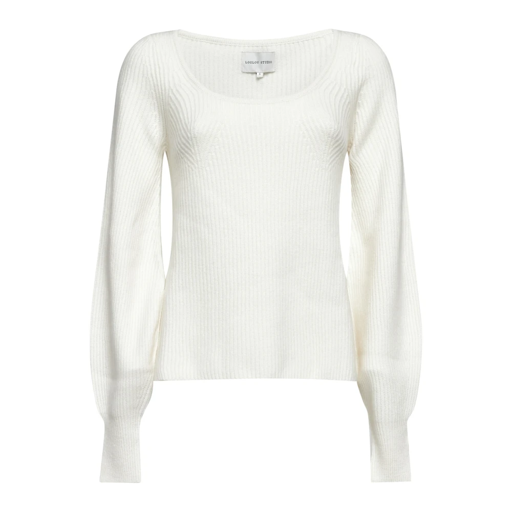 Loulou Studio Witte Sweater Collectie White Dames