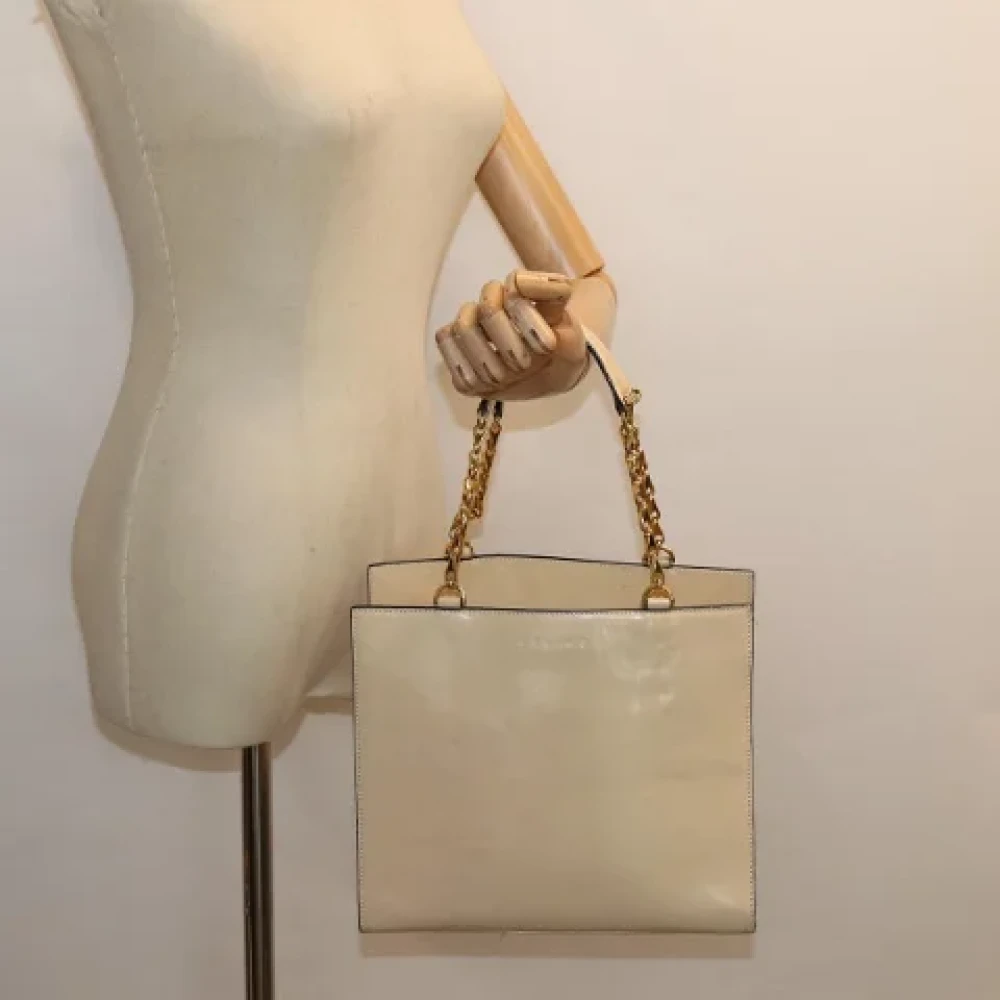 Celine Vintage Pre-owned Leather celine-bags Beige Dames