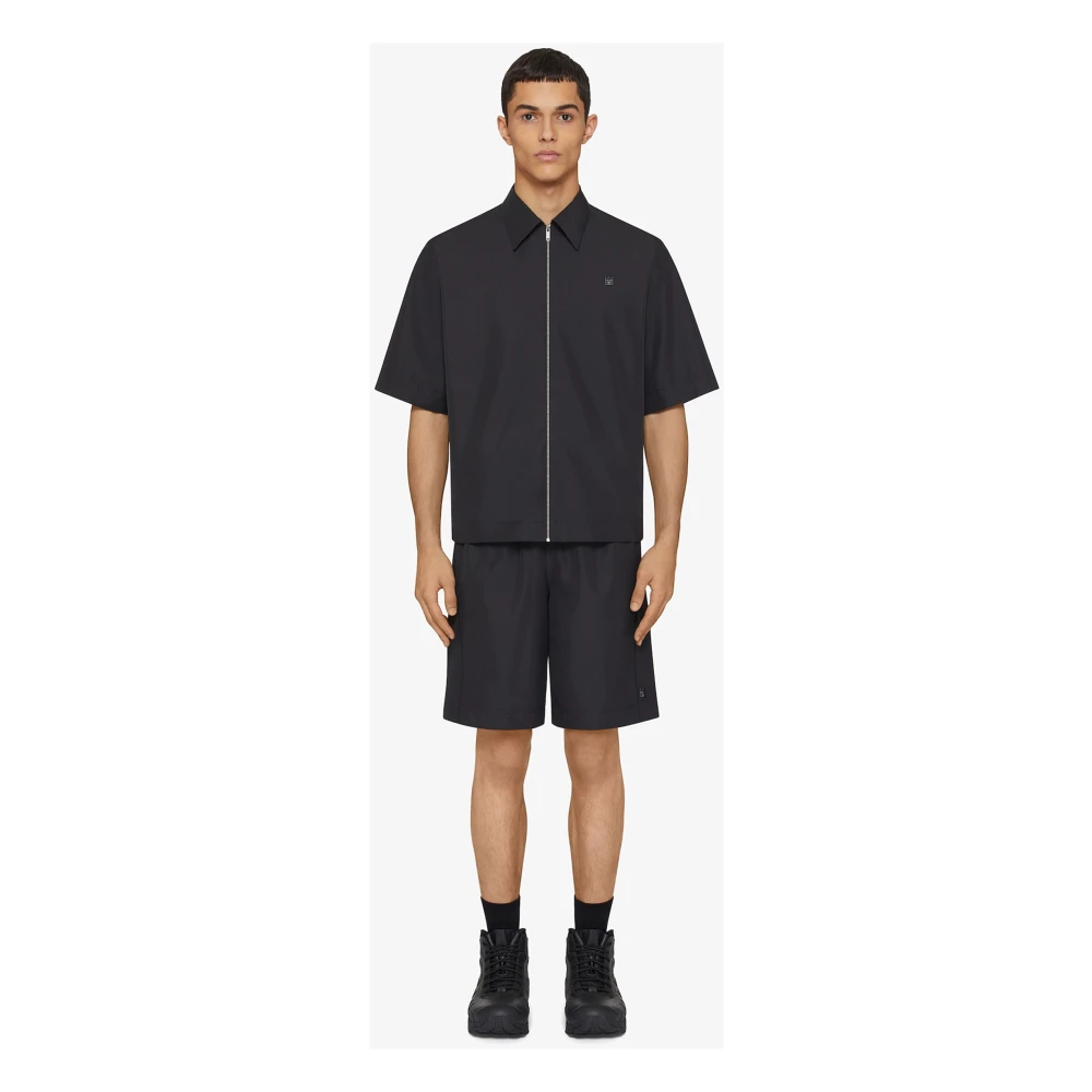 Givenchy Casual Shirt met Rits Black Heren
