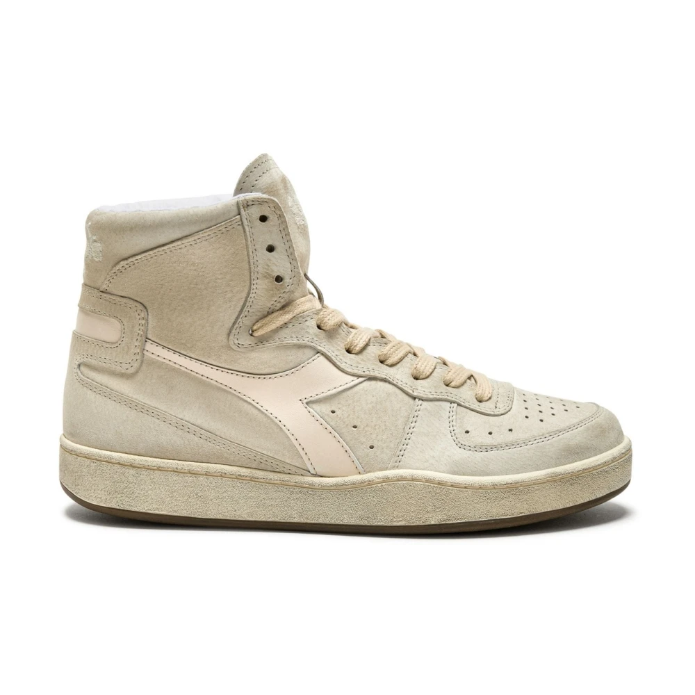 Diadora Men's Beige Sneakers, 5 Uk, Premium Stone Washed Trainers