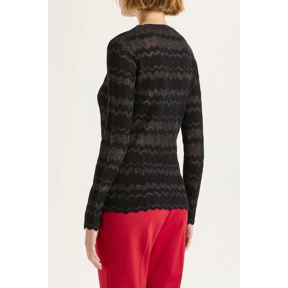 Maliparmi Gegolfde PAD Trui Black Dames