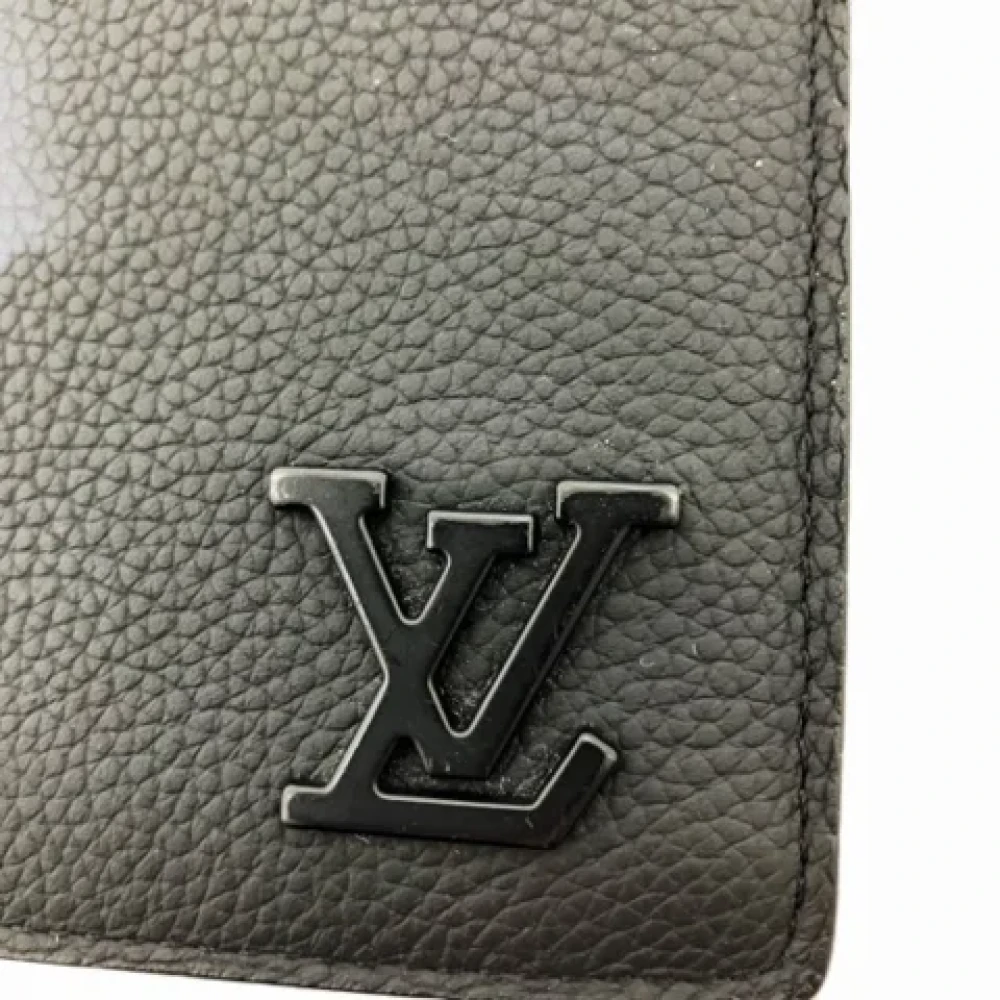 Louis Vuitton Vintage Pre-owned Leather wallets Black Heren
