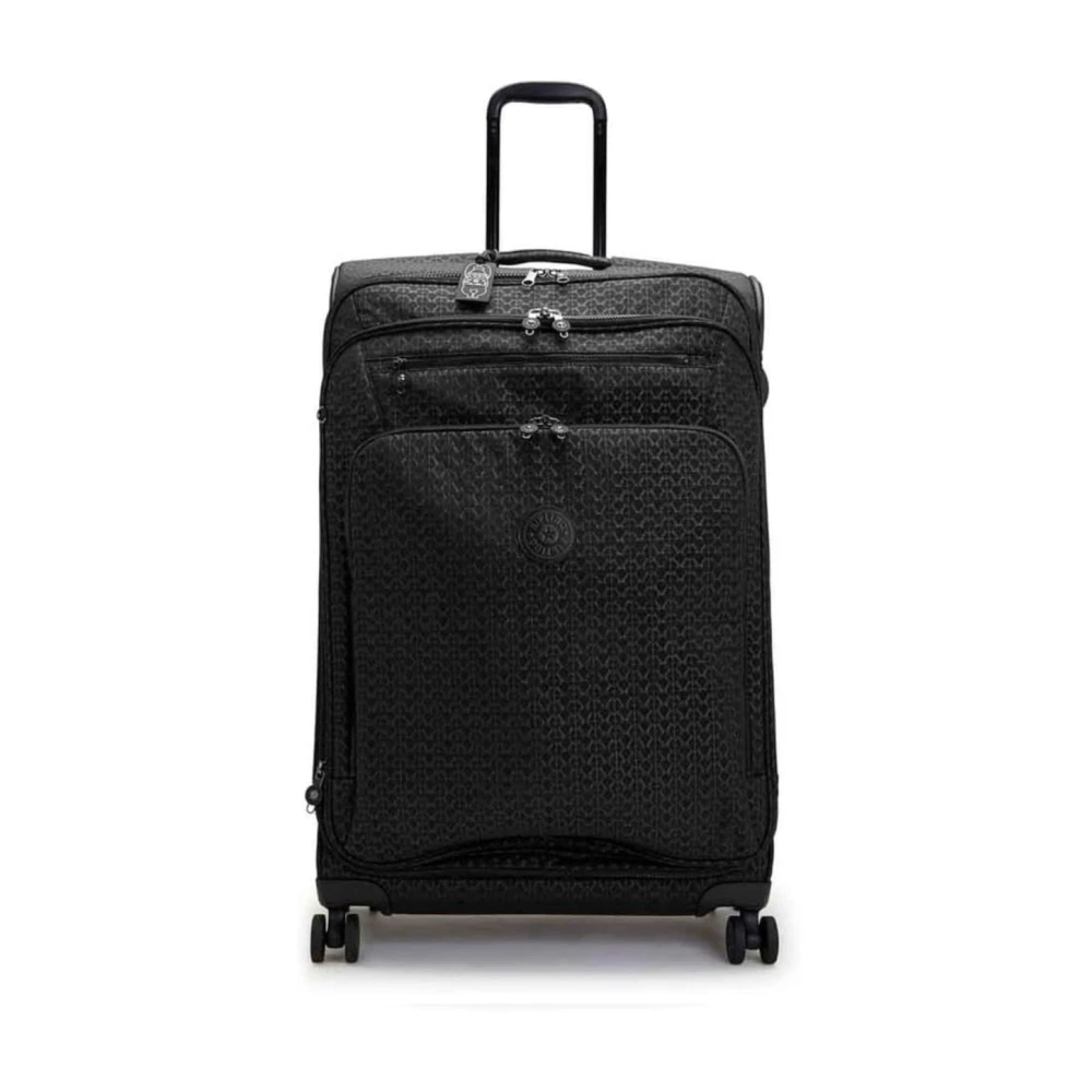 Kipling Unisex Svart Resväskor One Size, Expanderbar 4-Hjuls Spinner Trolley