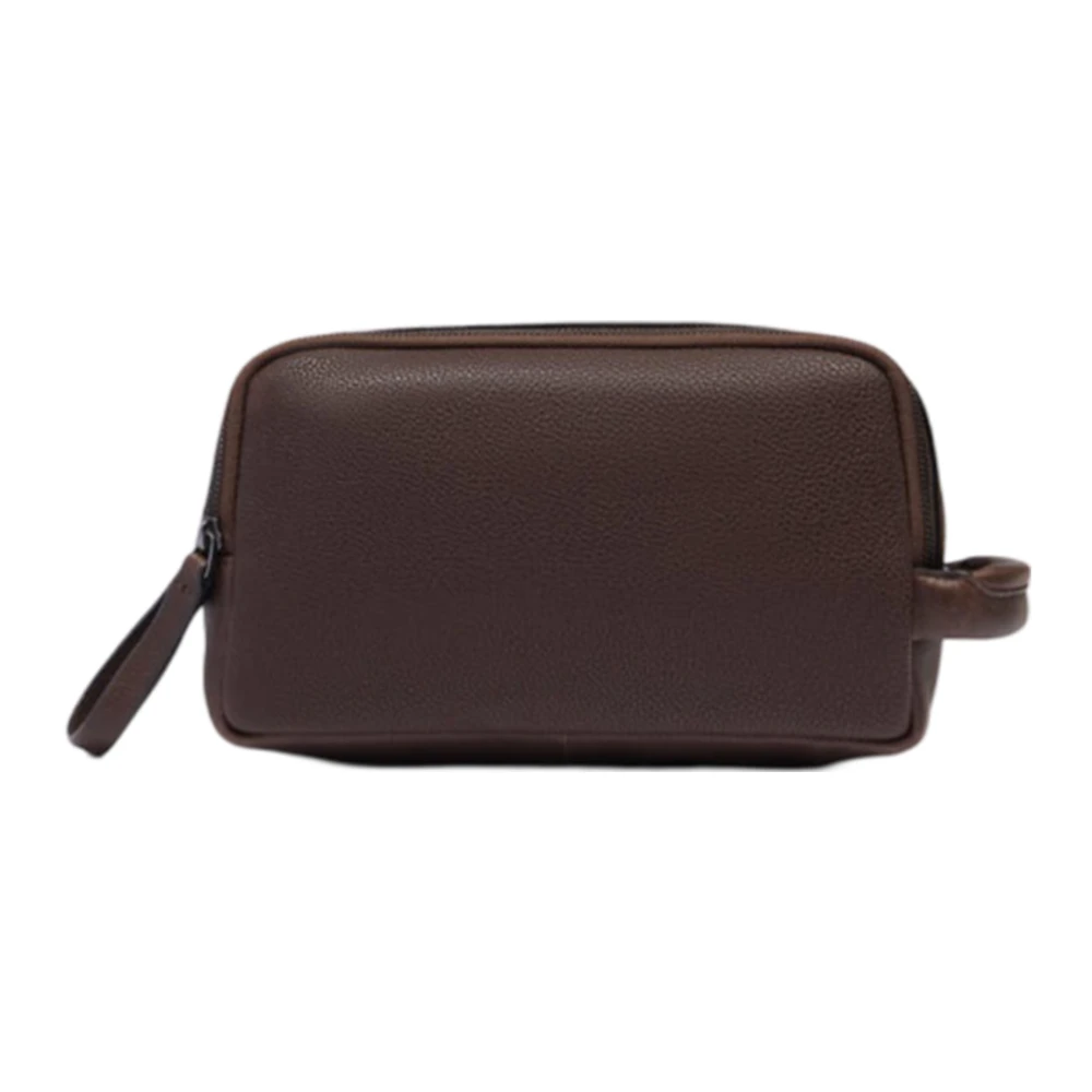 Piquadro Bruin Leren Heren Beauty Case Brown Dames