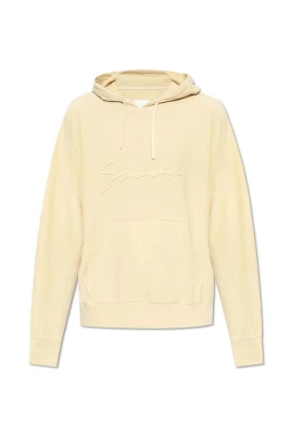 Corduroy Embroidered Logo Hoodie
