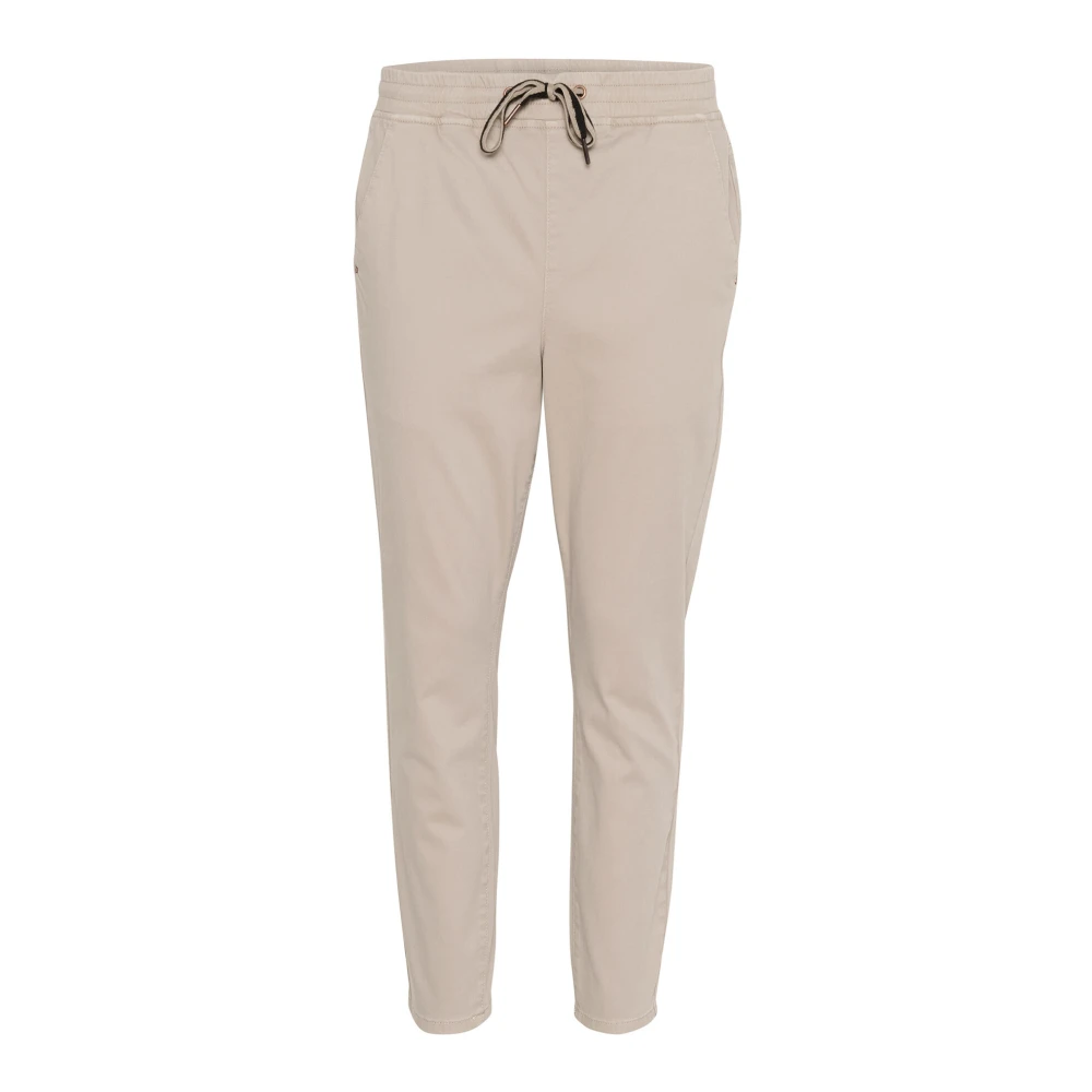 Cream Women's Beige Relaxed Silhouette Trousers With Elastic Waistband - Sweatpants - Xl - Trousers