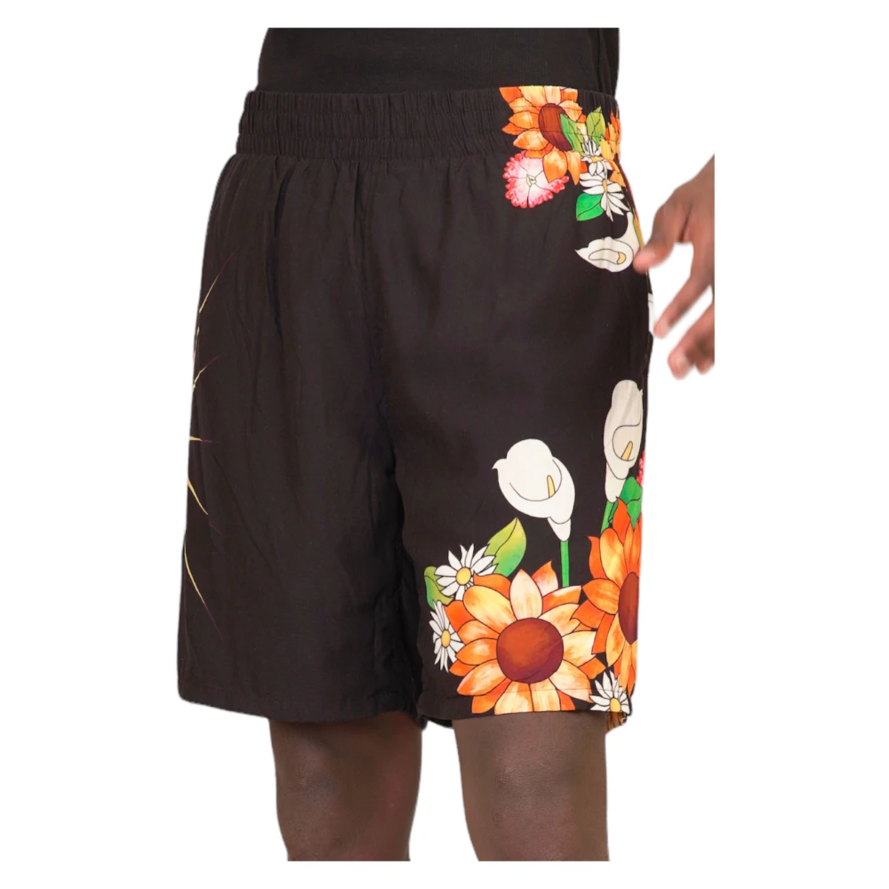 Pleasures Zwarte Heart Shorts voor Vrouwen Multicolor Heren